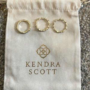 Kendra Scott Gold Karis Ring Set Sz 7
